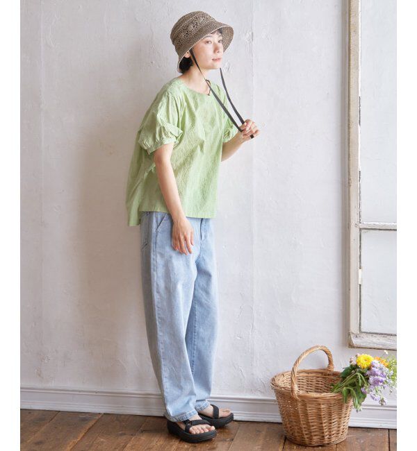 Lbc with Life「ボタニカル刺繍ドルマンブラウス」|シャツ・ブラウス|