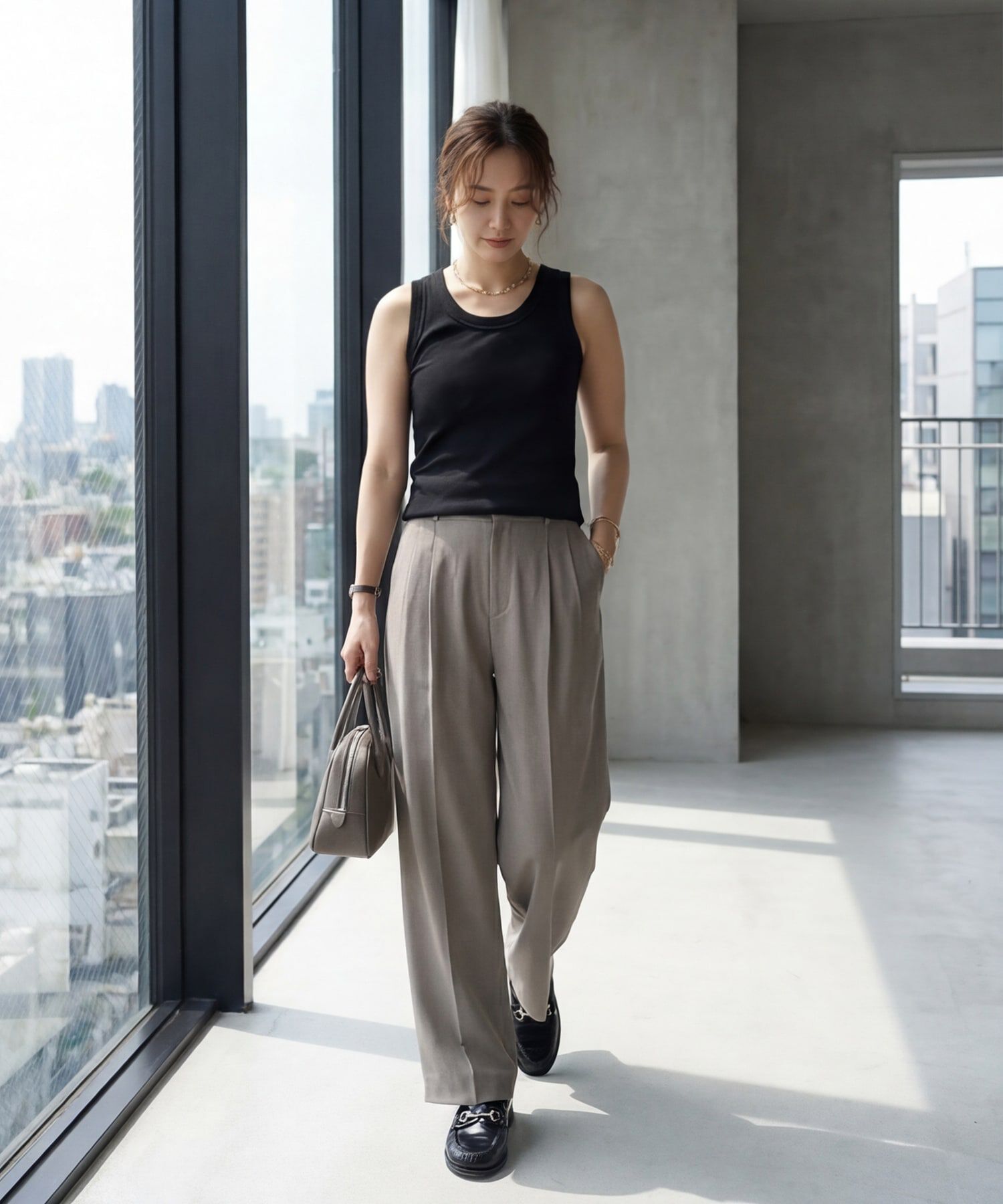 STYLE DELI「【Made in JAPAN】太めバインダーリブタンクトップ」|タンクトップ|