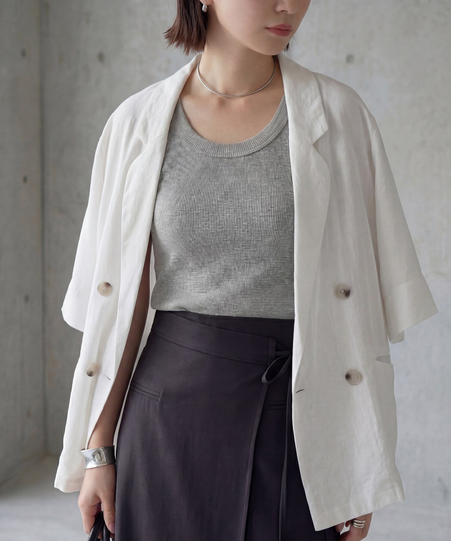 STYLE DELI「【Made in JAPAN】太めバインダーリブタンクトップ」|タンクトップ|