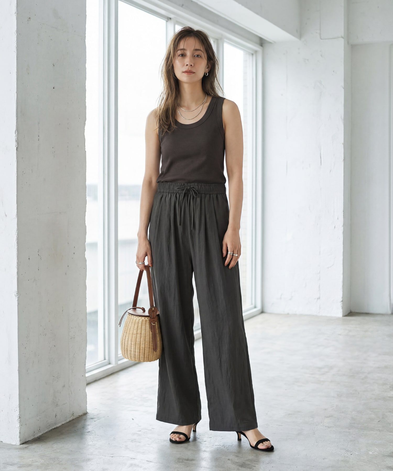 STYLE DELI「【Made in JAPAN】太めバインダーリブタンクトップ」|タンクトップ|