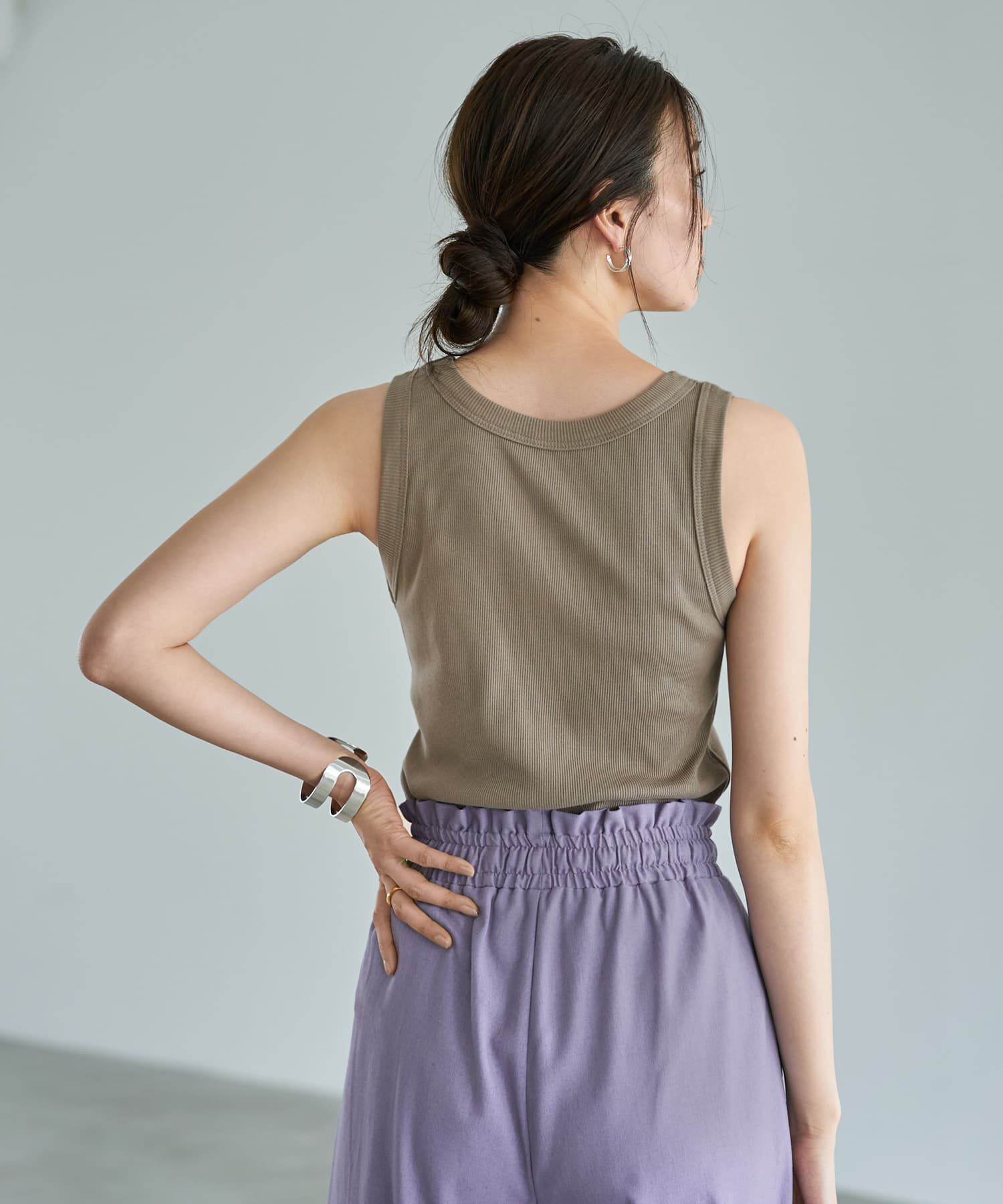 STYLE DELI「【Made in JAPAN】太めバインダーリブタンクトップ」|タンクトップ|