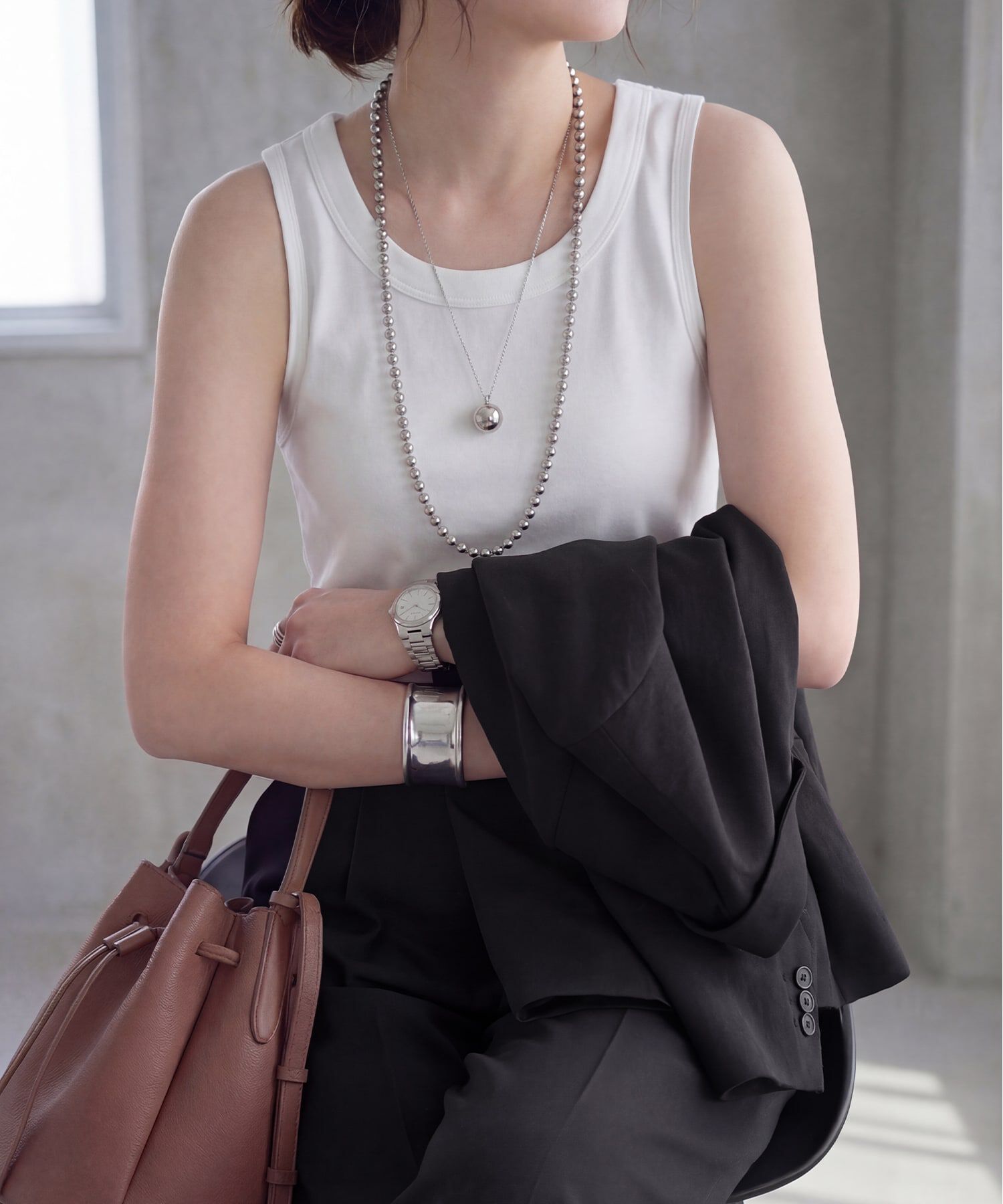 STYLE DELI「【Made in JAPAN】太めバインダーフライスタンクトップ」|タンクトップ|ホワイト