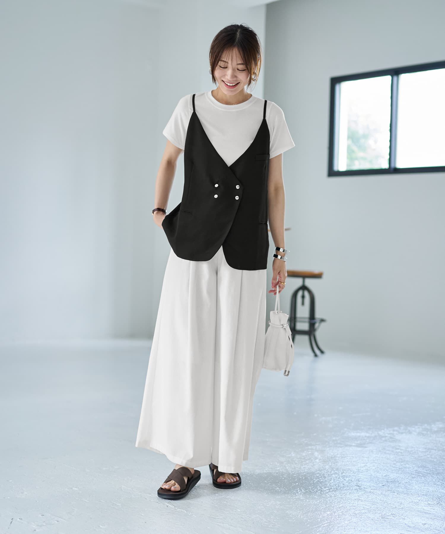 STYLE DELI「キャミ型ダブルベスト」|ベスト・ジレ|