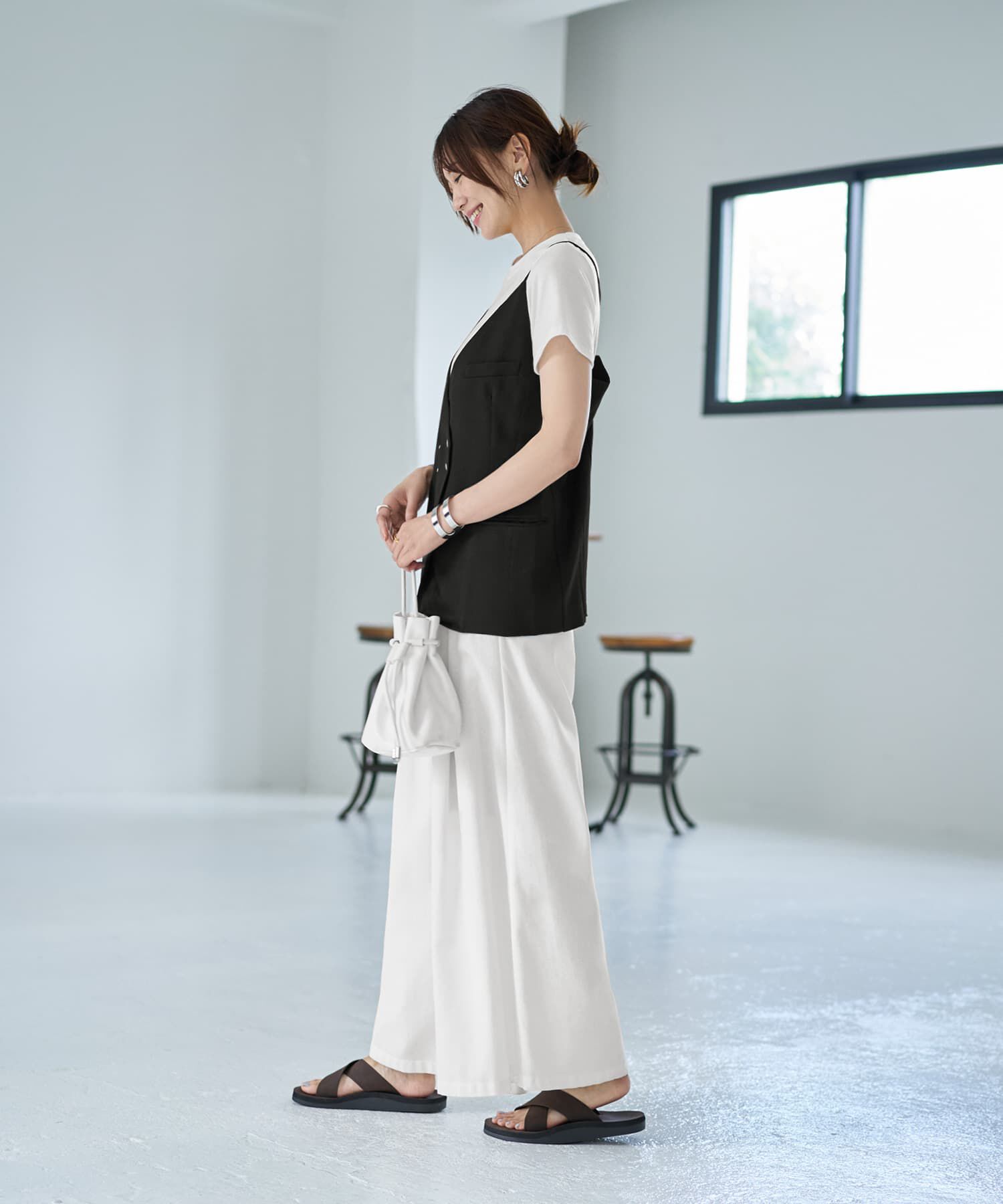 STYLE DELI「キャミ型ダブルベスト」|ベスト・ジレ|