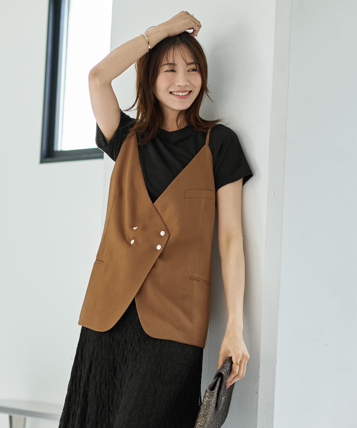 STYLE DELI「キャミ型ダブルベスト」|ベスト・ジレ|