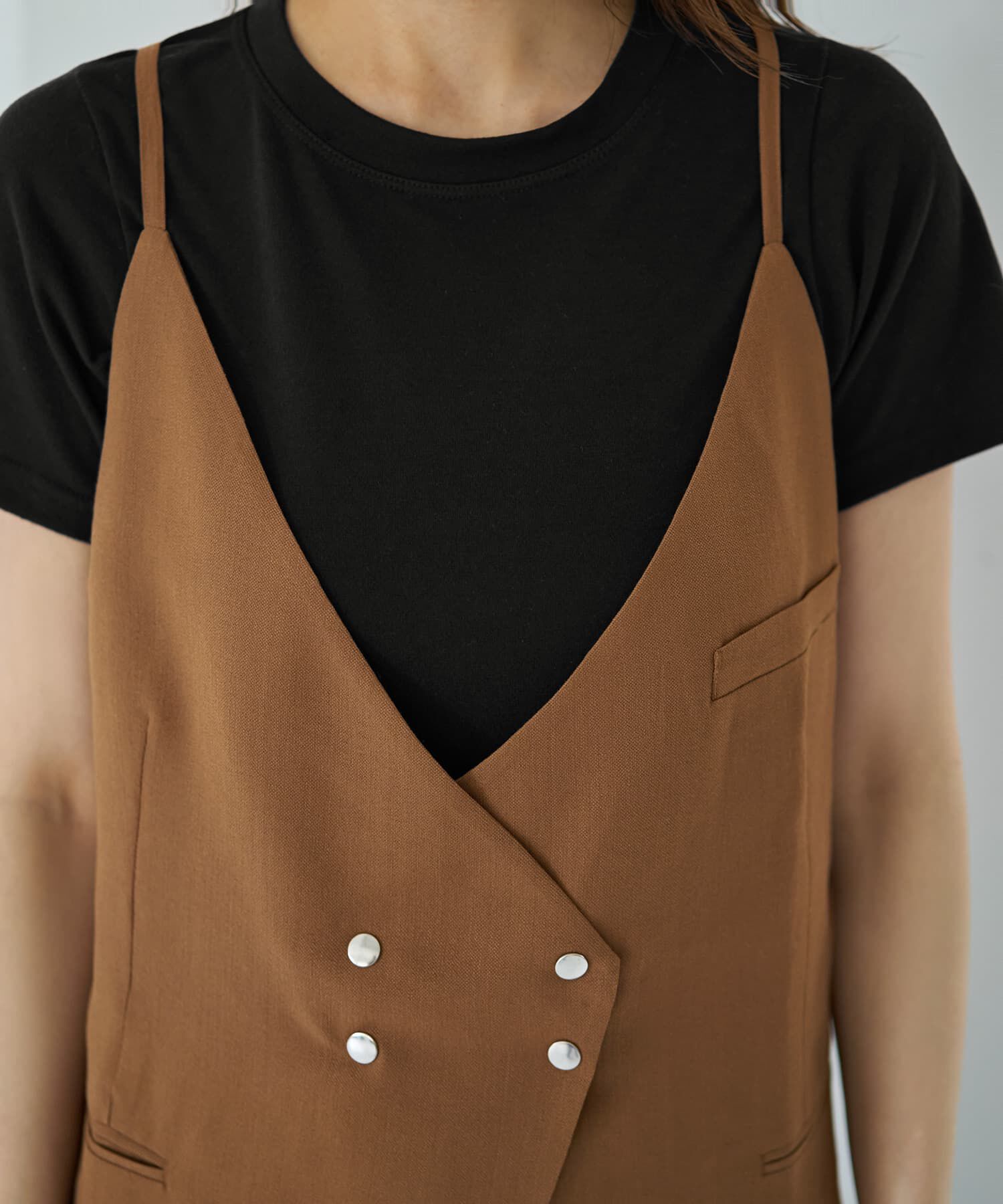 STYLE DELI「キャミ型ダブルベスト」|ベスト・ジレ|