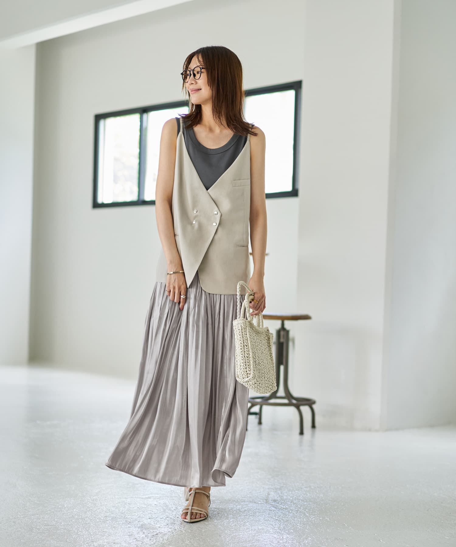 STYLE DELI「キャミ型ダブルベスト」|ベスト・ジレ|