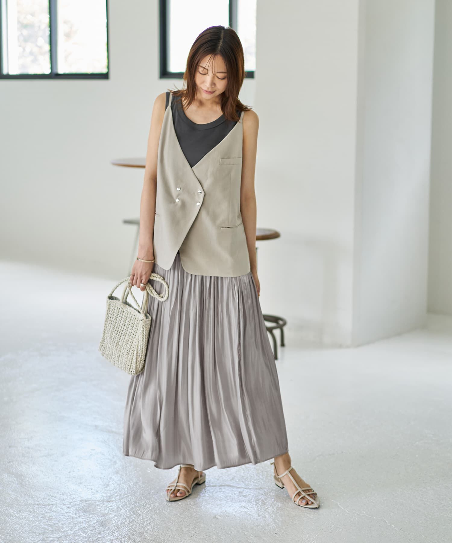 STYLE DELI「キャミ型ダブルベスト」|ベスト・ジレ|