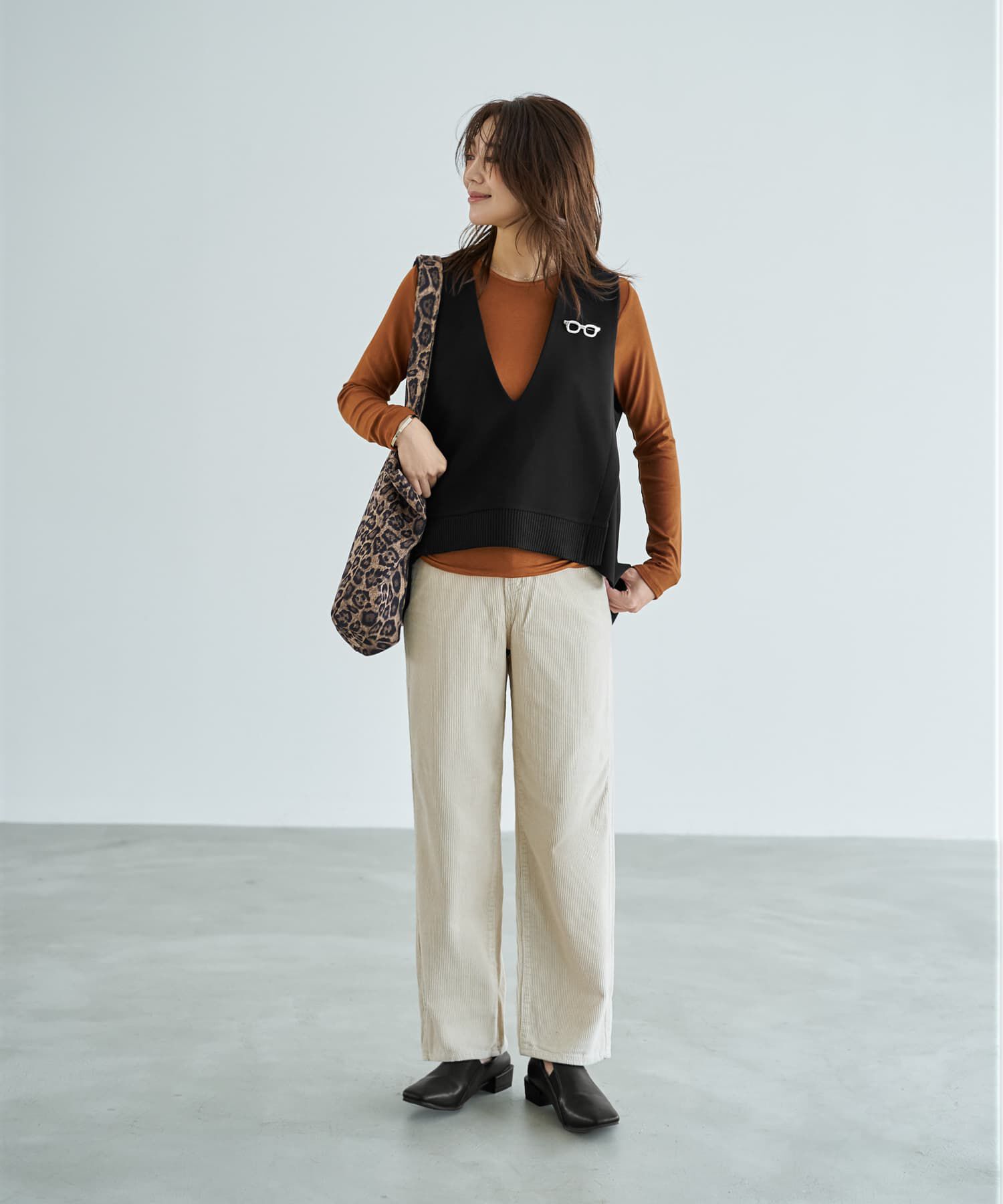 STYLE DELI「【LUXE】前後差テールVネックベスト」|ベスト・ジレ|