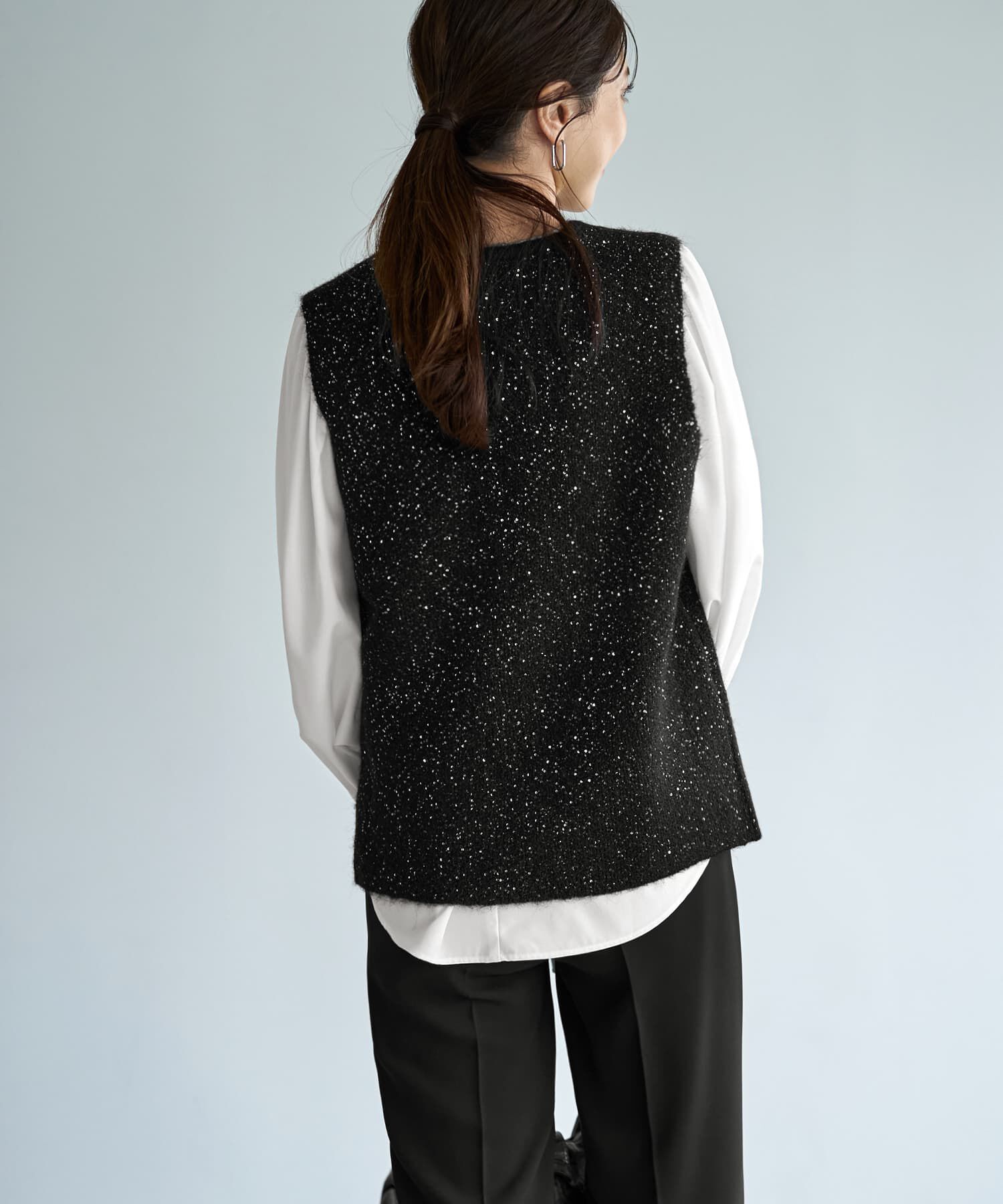 STYLE DELI「ボタンいっぱいスパークルニットベスト」|ニット・セーター|