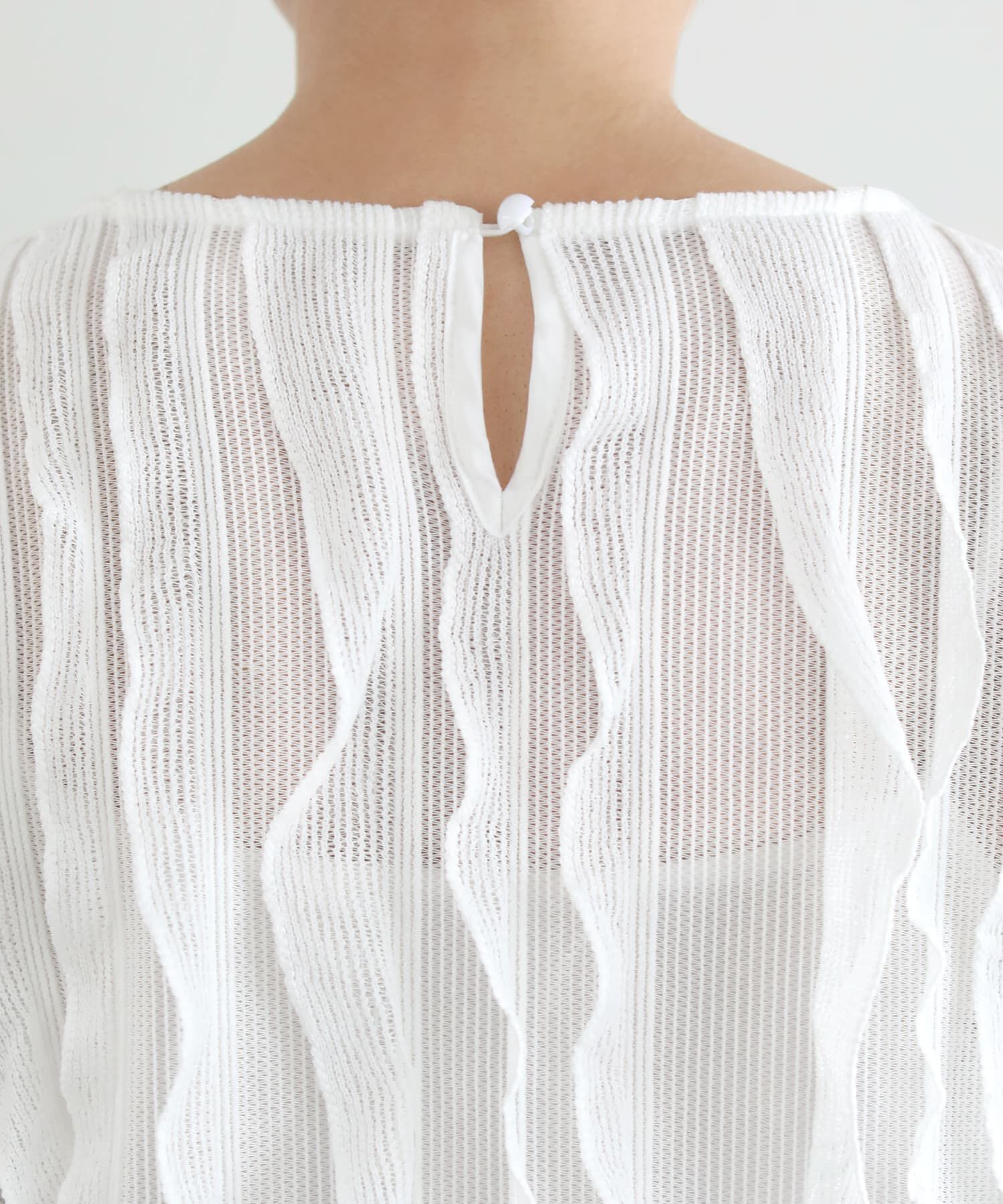 STYLE DELI「シアーフリルニットソートップス」|Tシャツ・カットソー|