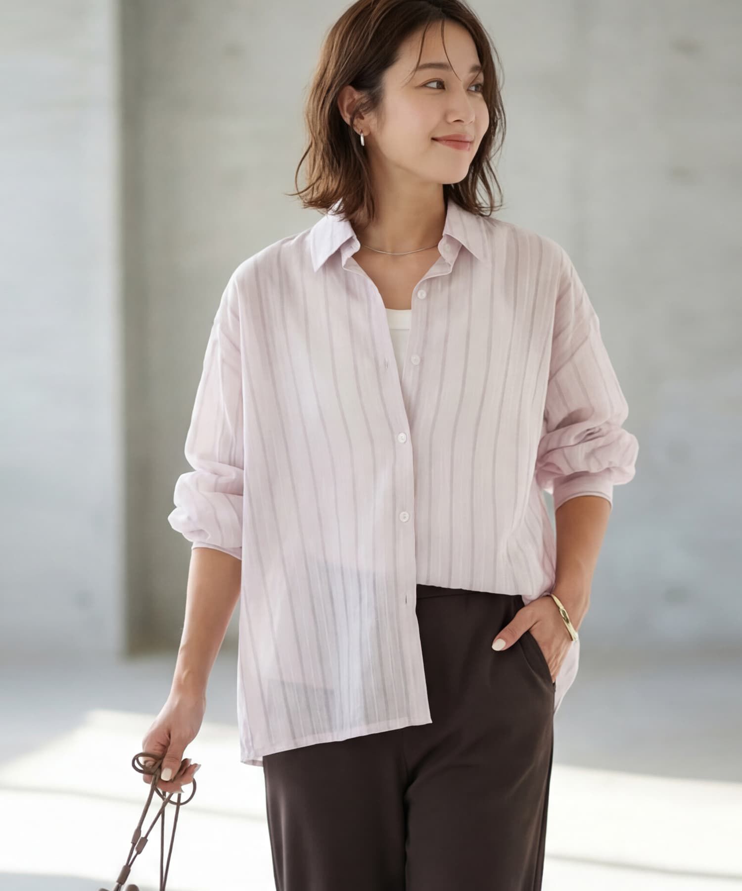 STYLE DELI「エアリーストライプ柄シャツ」|シャツ・ブラウス|