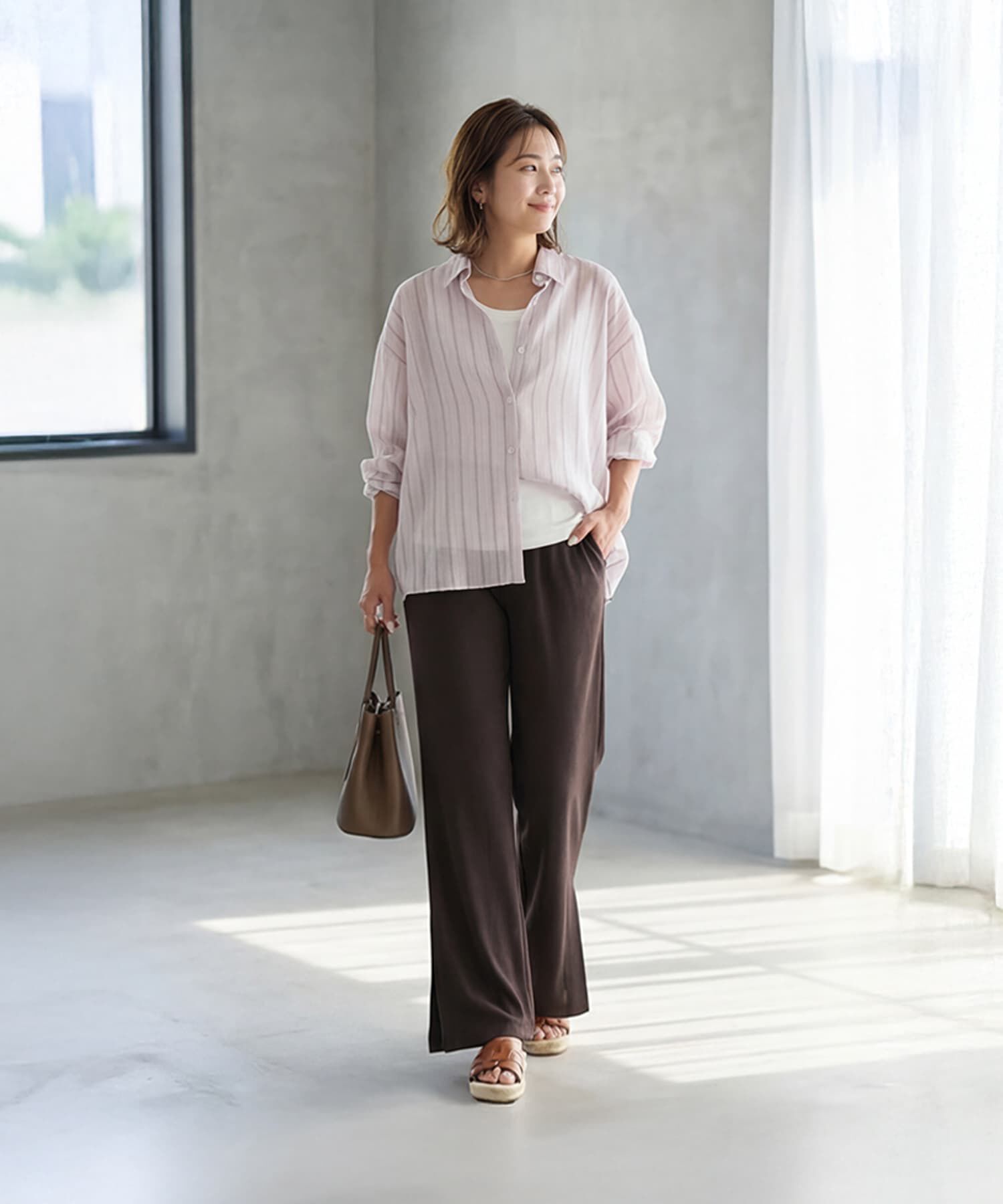 STYLE DELI「エアリーストライプ柄シャツ」|シャツ・ブラウス|