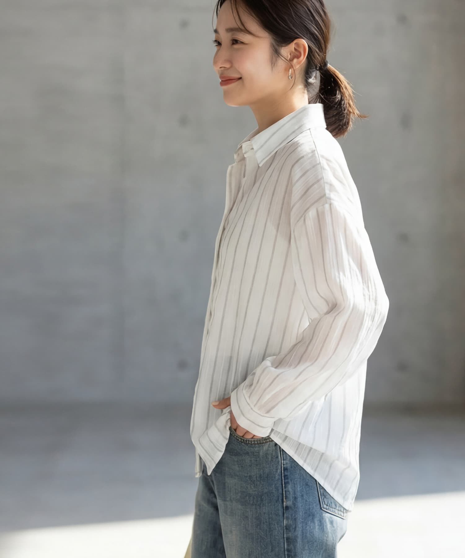 STYLE DELI「エアリーストライプ柄シャツ」|シャツ・ブラウス|