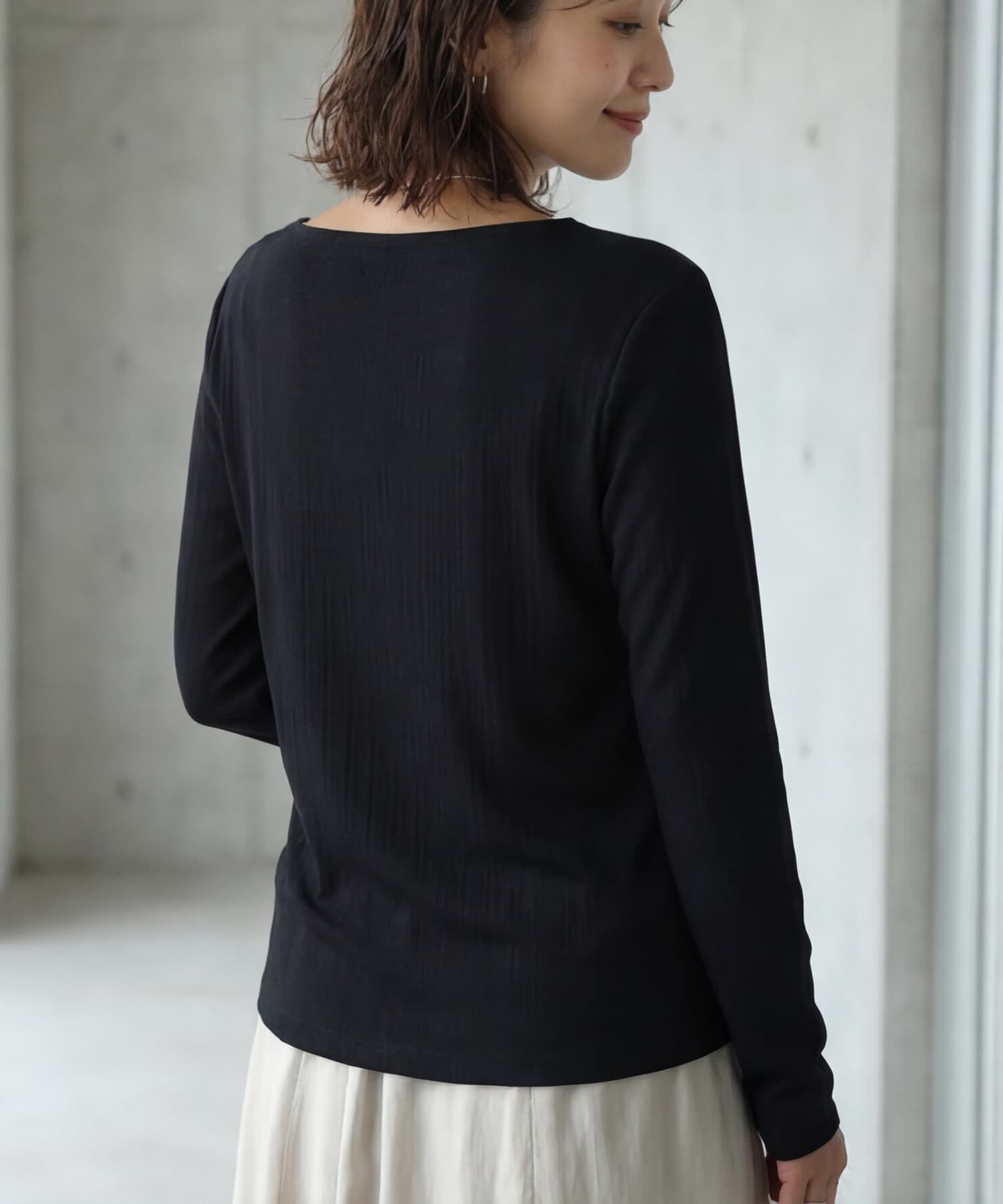 STYLE DELI「やわらかボートネックカットソートップス」|Tシャツ・カットソー|