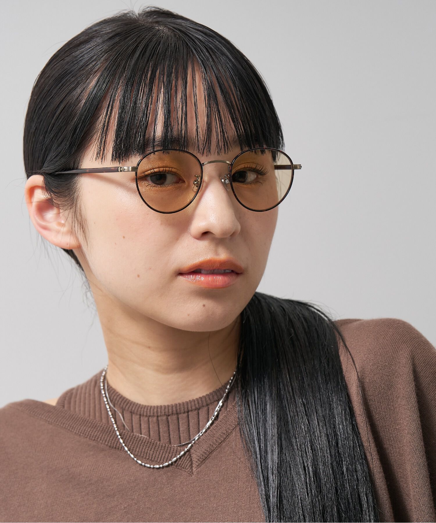  「Zoff｜UNITED ARROWS ボストン型 サングラス メタルフレーム【WEB限定】」|サングラス|ブラウン系その他1