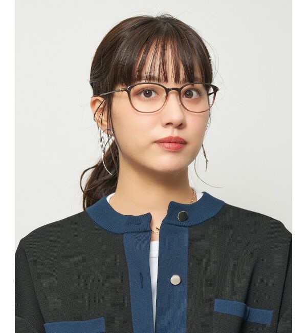  「ウェリントン型 メガネ 軽量 大人可愛い おうちメガネ 伊達メガネ レンズ交換券付」|メガネ|
