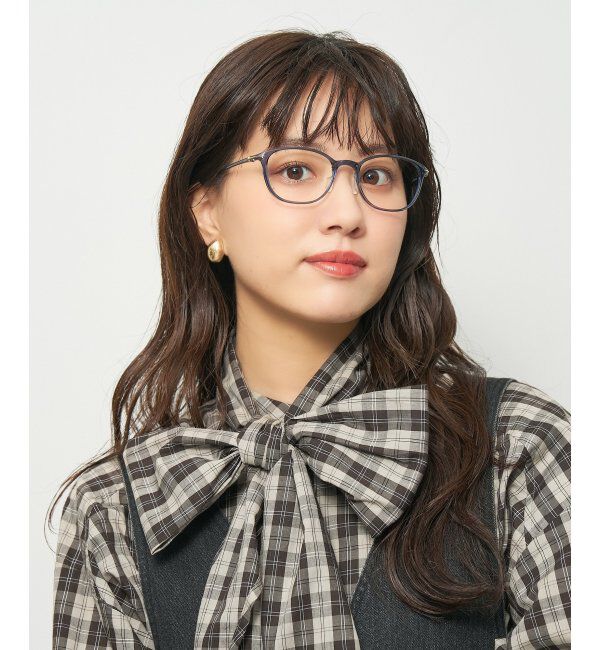  「ウェリントン型 メガネ 軽量 大人可愛い おうちメガネ 伊達メガネ レンズ交換券付」|メガネ|