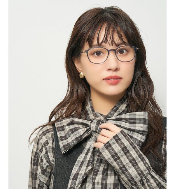  「ウェリントン型 メガネ 軽量 大人可愛い おうちメガネ 伊達メガネ レンズ交換券付」|メガネ|