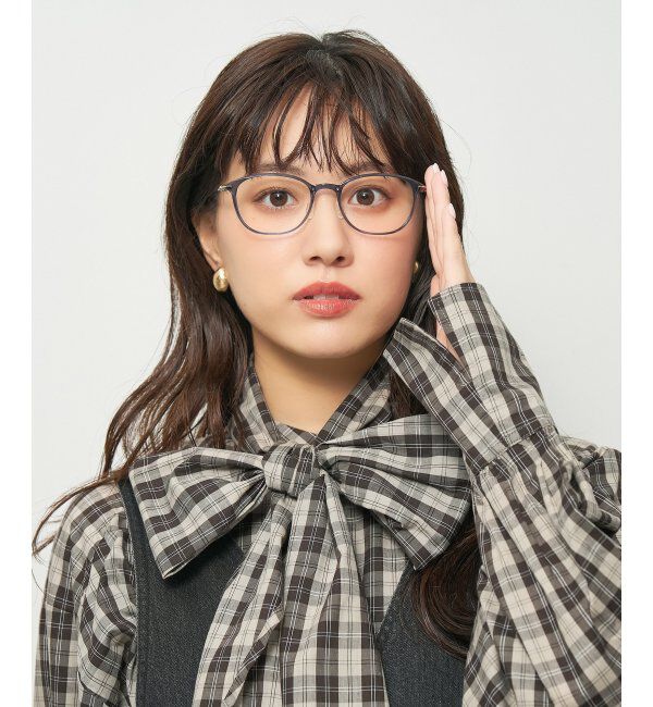  「ウェリントン型 メガネ 軽量 大人可愛い おうちメガネ 伊達メガネ レンズ交換券付」|メガネ|