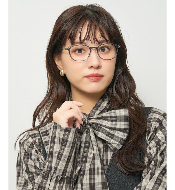  「ウェリントン型 メガネ 軽量 大人可愛い おうちメガネ 伊達メガネ レンズ交換券付」|メガネ|