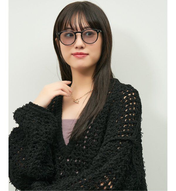  「【WEB限定】Zoff｜emiri ボストン型 サングラス UVカット 紫外線対策 辺見えみり」|サングラス|ブラック