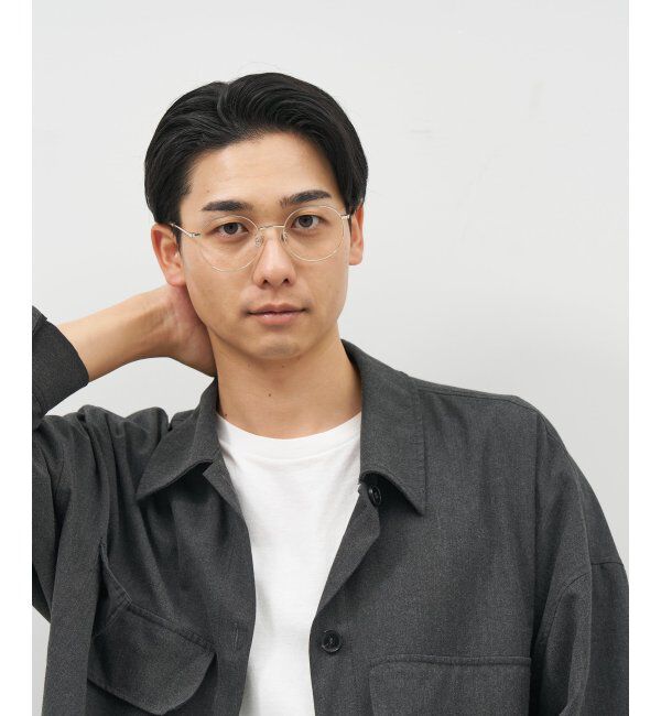  「[中顔面短縮みえメガネ]Zoff｜メガネ｜メタルフレーム 伊達・度付き｜FASHION METAL レンズ交換券付」|メガネ|ゴールド