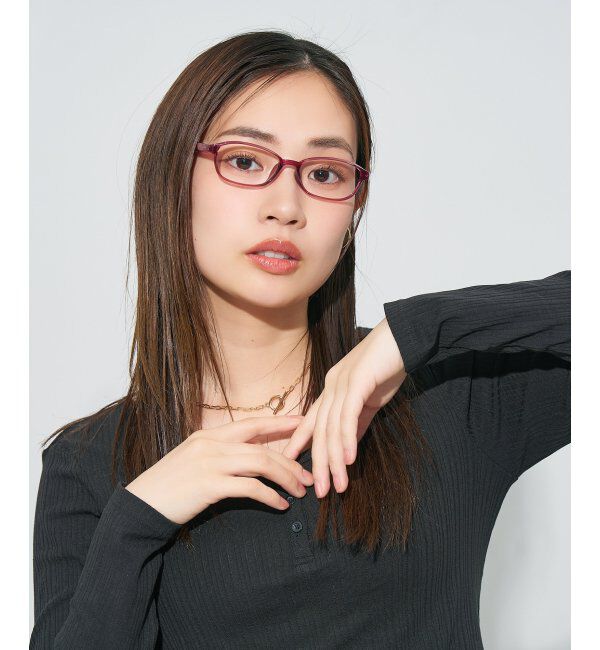  「スクエア型 メガネ | 大人可愛い 伊達メガネ レディース レンズ交換券付」|メガネ|