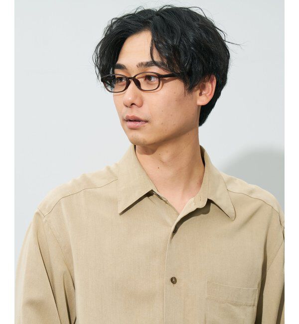  「スクエア型 メガネ | 大人可愛い 伊達メガネ レディース レンズ交換券付」|メガネ|ブラウン1