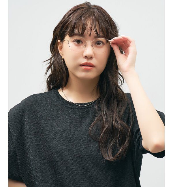  「ボストン型 メガネ 軽量｜メタルフレーム｜伊達メガネ 度付きメガネ｜大人可愛い｜Zoff｜ レンズ交換券付」|メガネ|