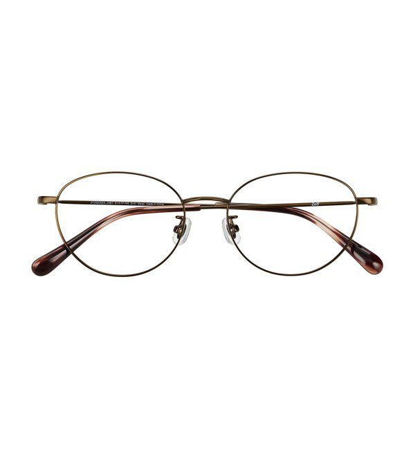  「ボストン型 メガネ 軽量｜メタルフレーム｜伊達メガネ 度付きメガネ｜大人可愛い｜Zoff｜ レンズ交換券付」|メガネ|