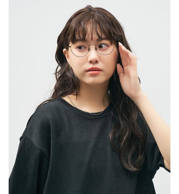  「ボストン型 メガネ 軽量｜メタルフレーム｜伊達メガネ 度付きメガネ｜大人可愛い｜Zoff｜ レンズ交換券付」|メガネ|