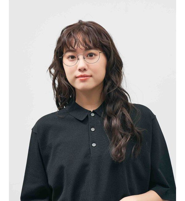  「ボストン型 メガネ 軽量｜メタルフレーム｜伊達メガネ 度付きメガネ｜大人可愛い｜Zoff｜ レンズ交換券付」|メガネ|薄オリーブ1