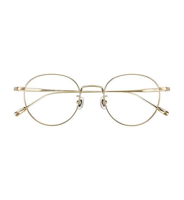  「ボストン型 メガネ | 中顔面短縮みえメガネ 丸型 チタン 軽量 メタル 伊達 Zoff レンズ交換券付」|メガネ|