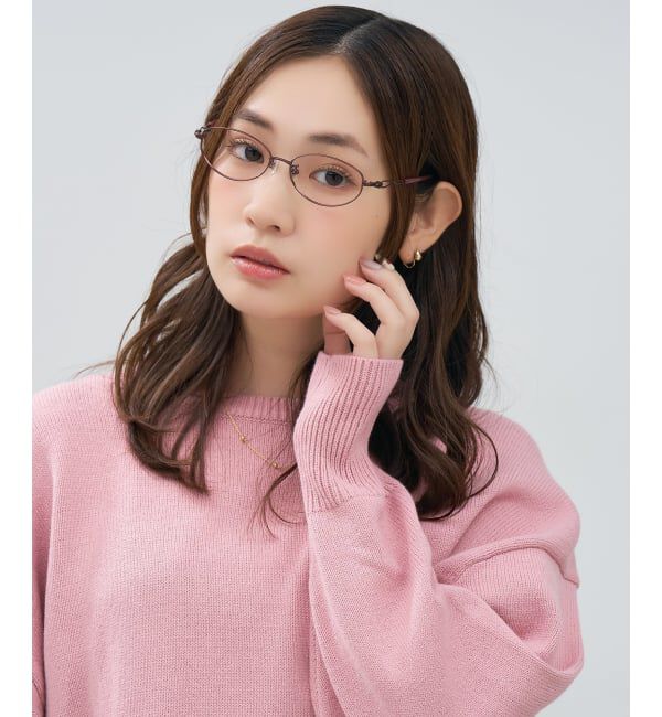  「オーバル型 メガネ | 軽量、眼鏡、伊達めがね、度付きレンズ交換、メンズ、レディース レンズ交換券付」|メガネ|レッド