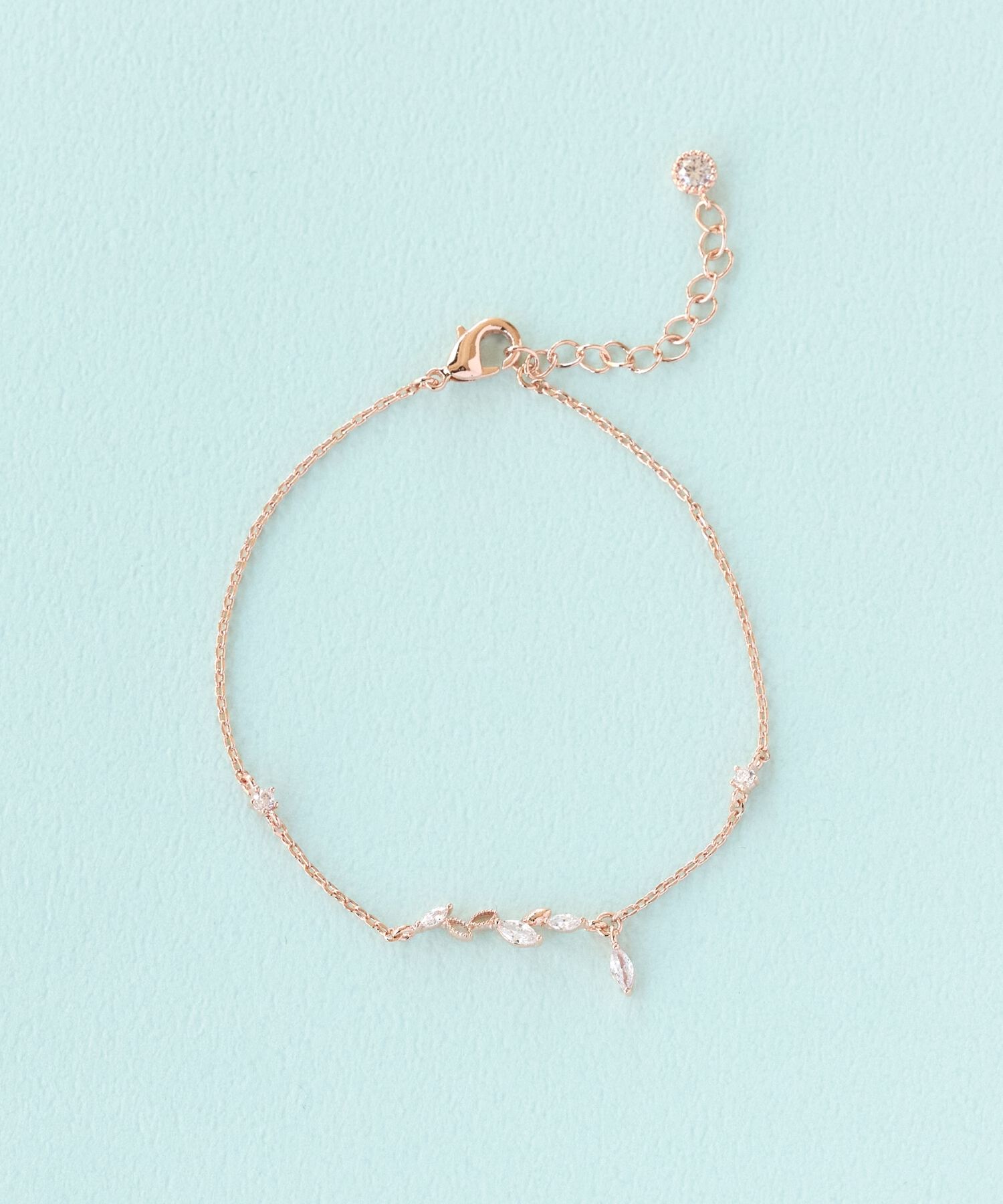 Phoebe「シャイニーティアリーフブレスレット ローズゴールド」|ブレスレット・バングル|