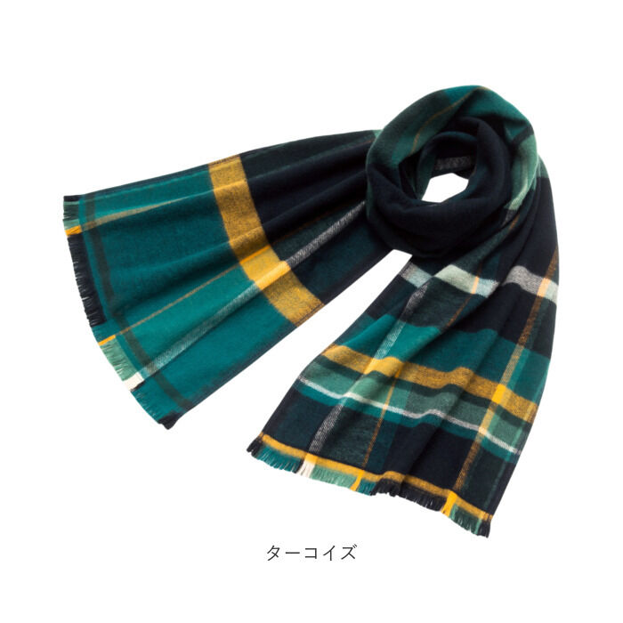 BACKYARD FAMILY「今治タオル コットン マフラー 冬 通販 日本製 チェックマフラー タオルマフラー チェック」|ストール|
