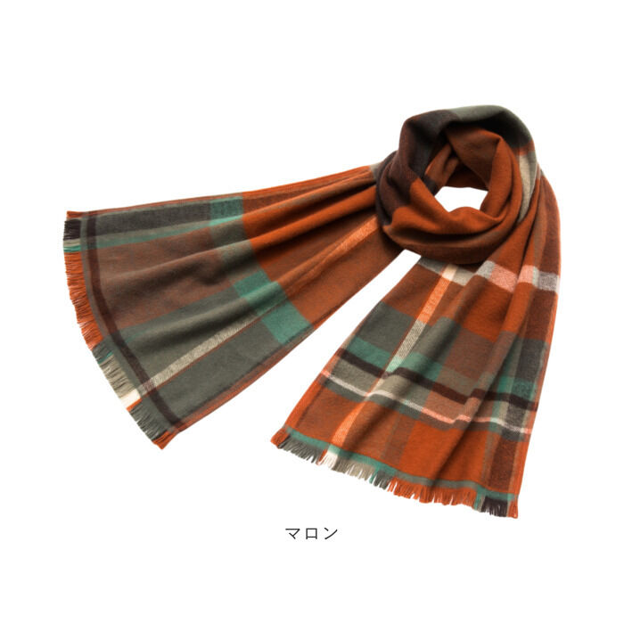 BACKYARD FAMILY「今治タオル コットン マフラー 冬 通販 日本製 チェックマフラー タオルマフラー チェック」|ストール|