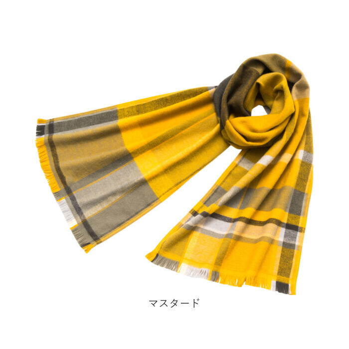 BACKYARD FAMILY「今治タオル コットン マフラー 冬 通販 日本製 チェックマフラー タオルマフラー チェック」|ストール|