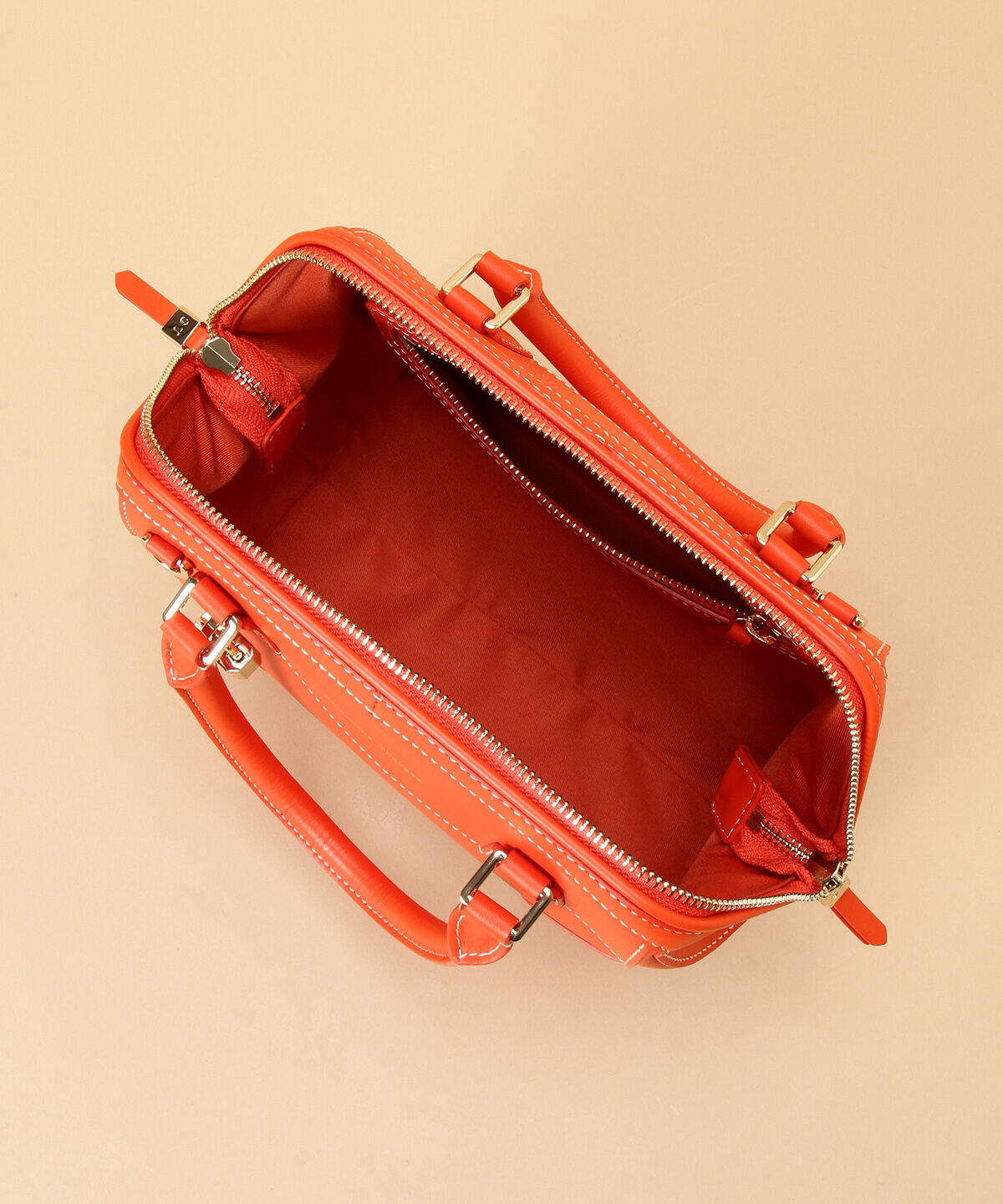 Samantha Thavasa「イタリアンカーフレザー ボストンバッグ 大サイズ」|ハンドバッグ|