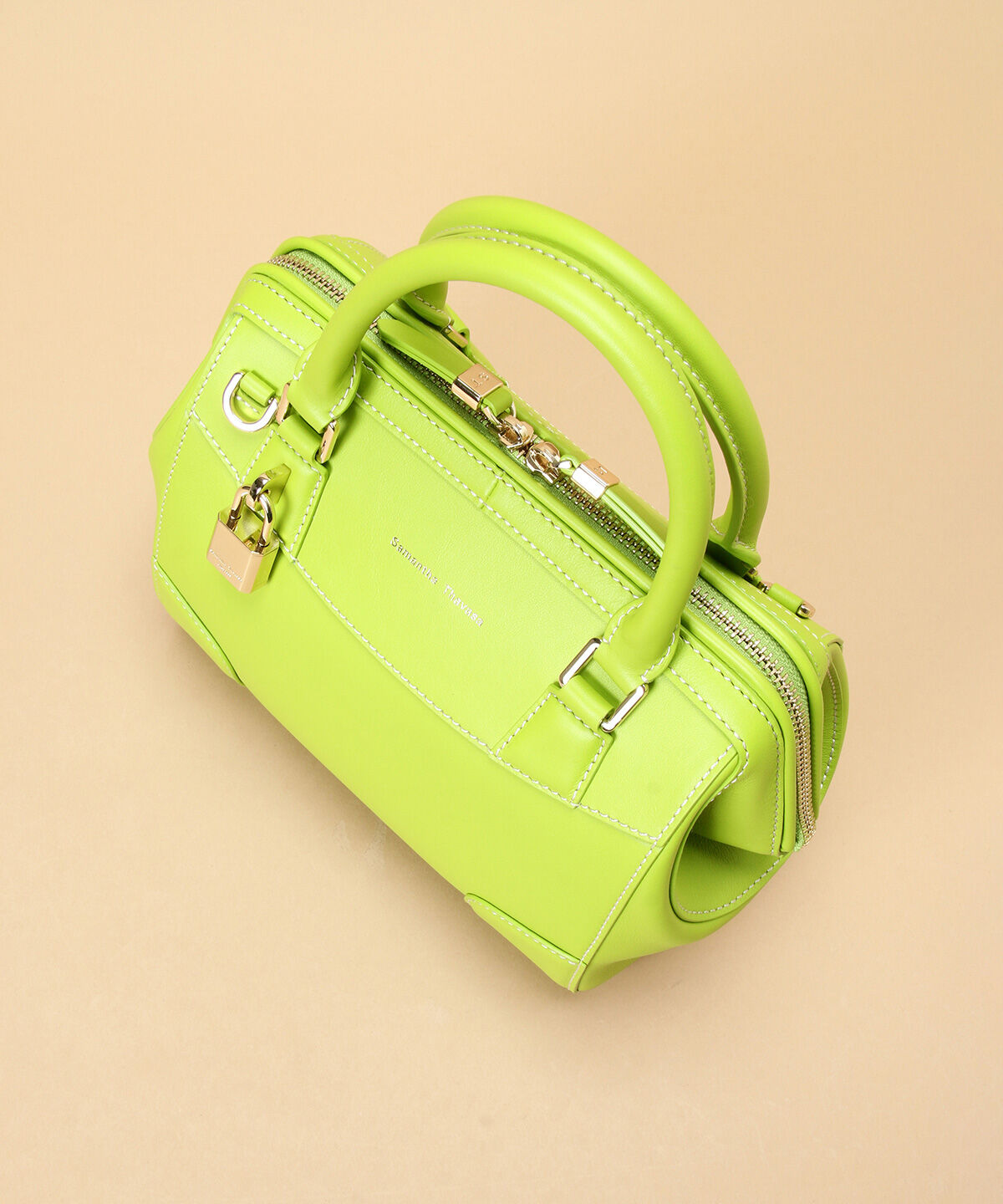 Samantha Thavasa「イタリアンカーフレザー ボストンバッグ 大サイズ」|ハンドバッグ|