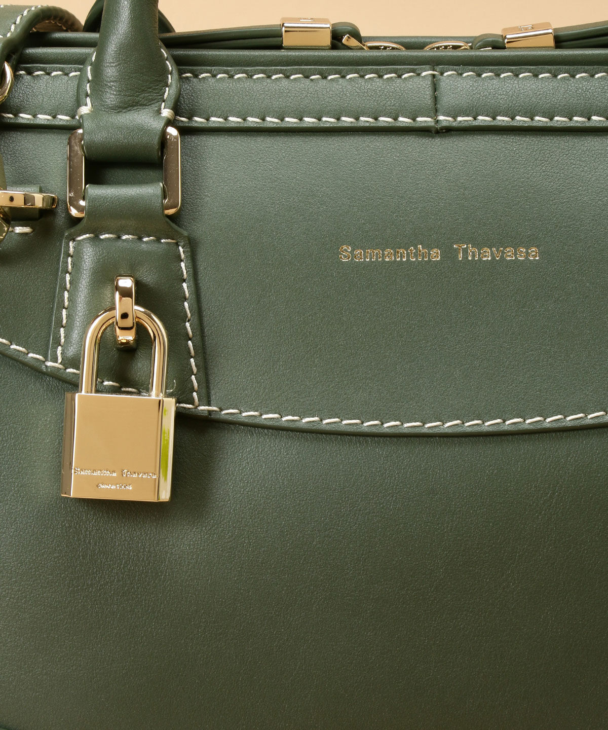 Samantha Thavasa「イタリアンカーフレザー ボストンバッグ 大サイズ」|ハンドバッグ|