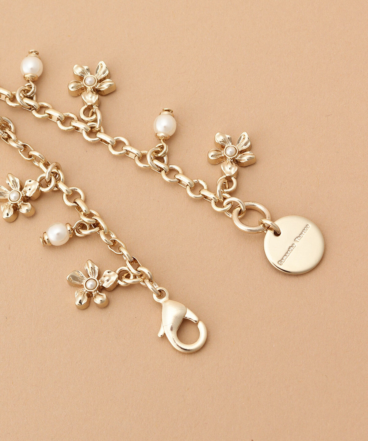 Samantha Thavasa「ゴールドフラワーバッグチャーム」|チャーム・キーホルダー|