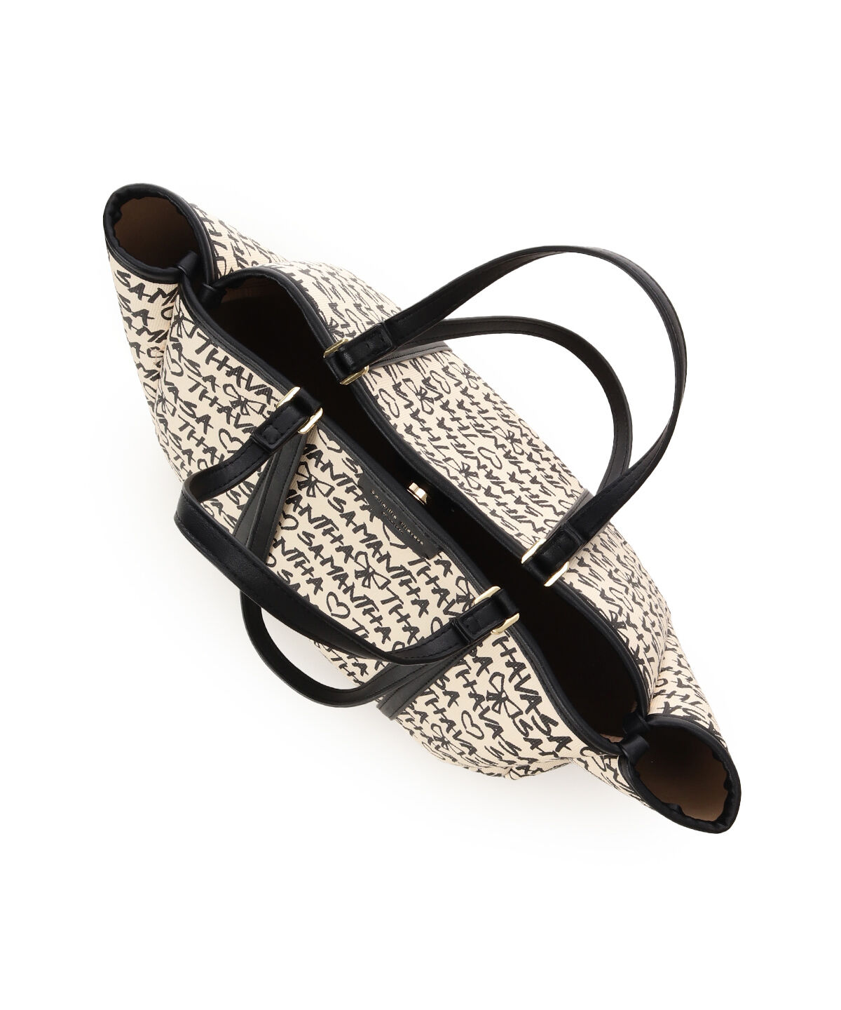 Samantha Thavasa「スクリッタ柄キャンバスデザイン合皮トートバッグ[Revival Collection]」|トートバッグ|