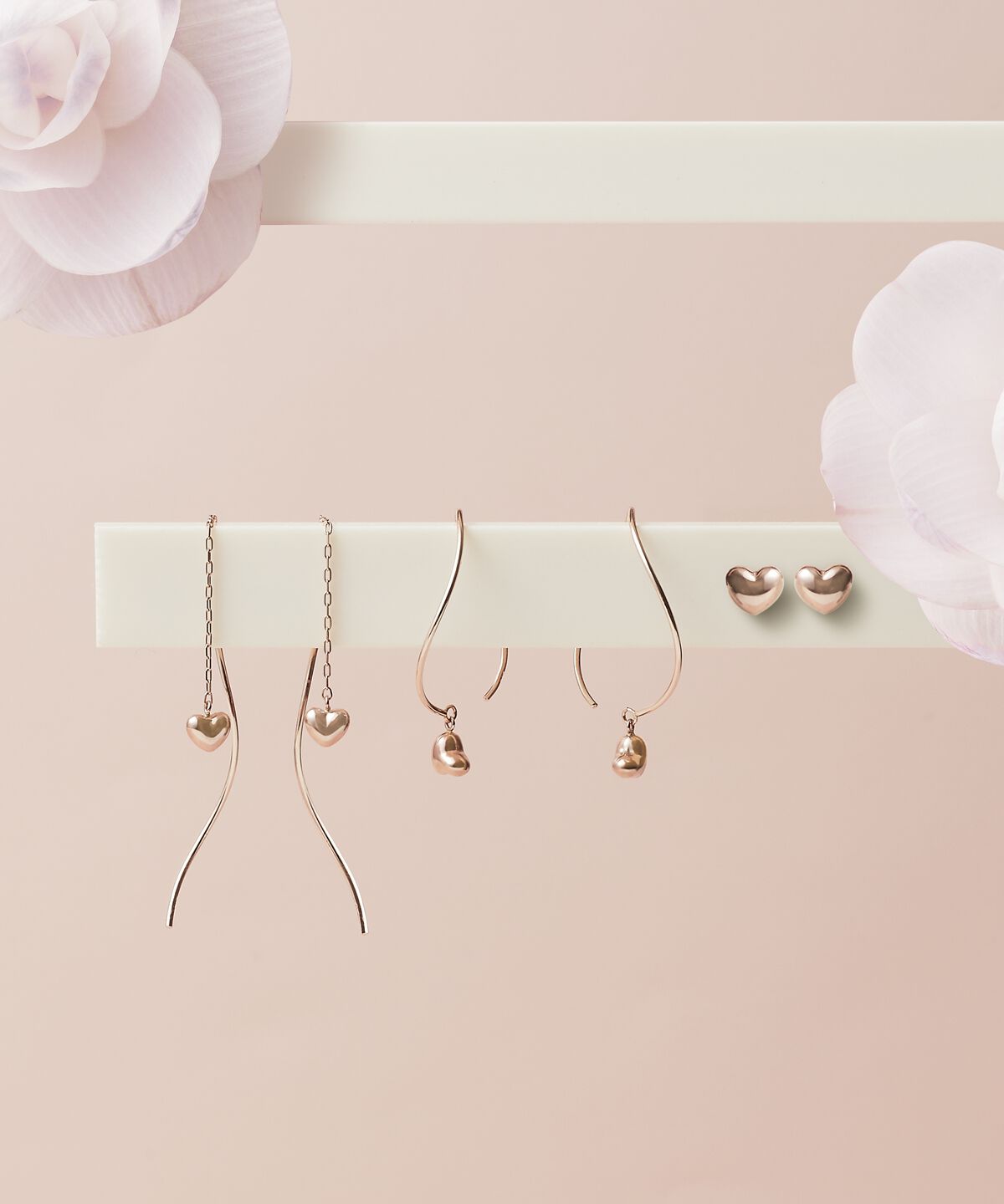 newme by Samantha Thavasa「K10 PG ハートモナカモチーフピアス」|ピアス|