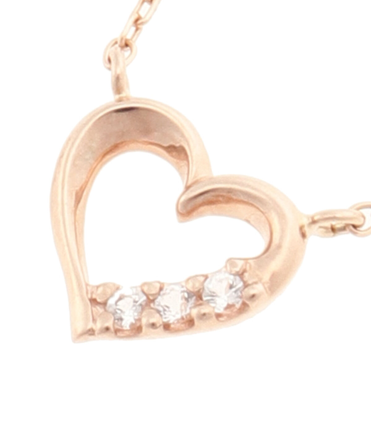 newme by Samantha Thavasa「K10 PG ホワイトトパーズ ハートネックレス ≪11月 誕生石≫」|ネックレス|