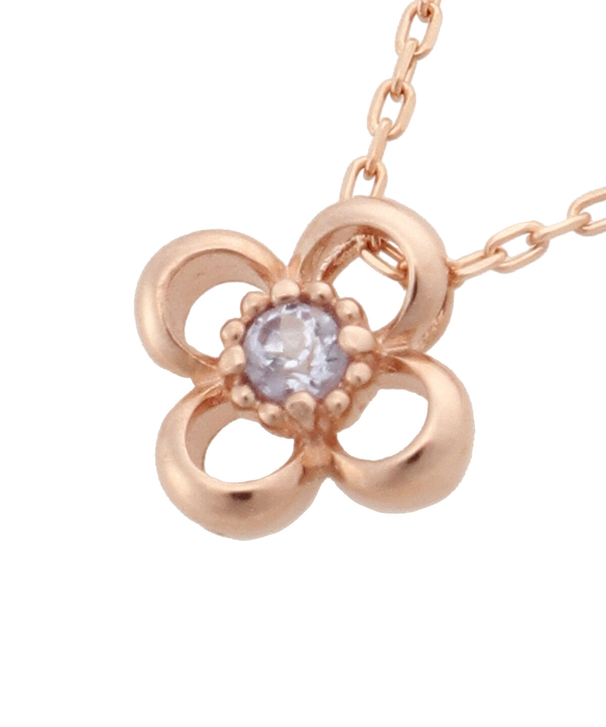 newme by Samantha Thavasa「K10 PG タンザナイト フラワーネックレス≪12月 誕生石≫」|ネックレス|