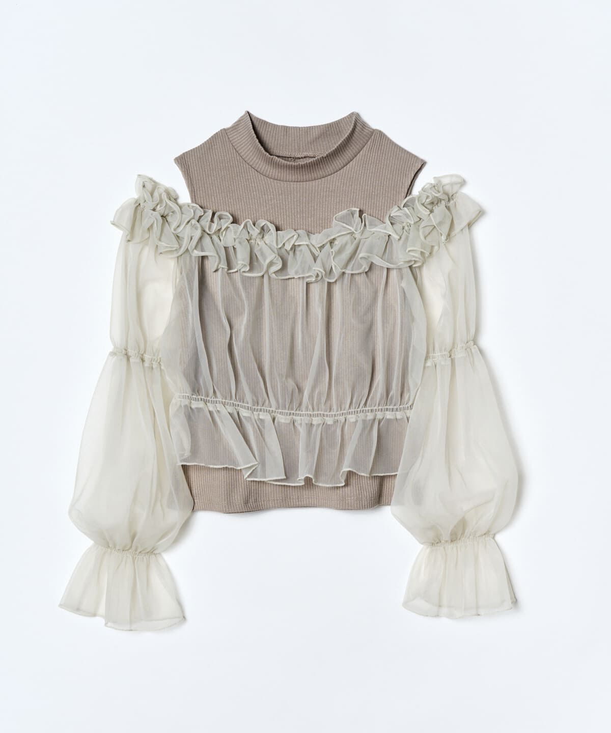 REDYAZEL「チュールドッキングニット」|シャツ・ブラウス|