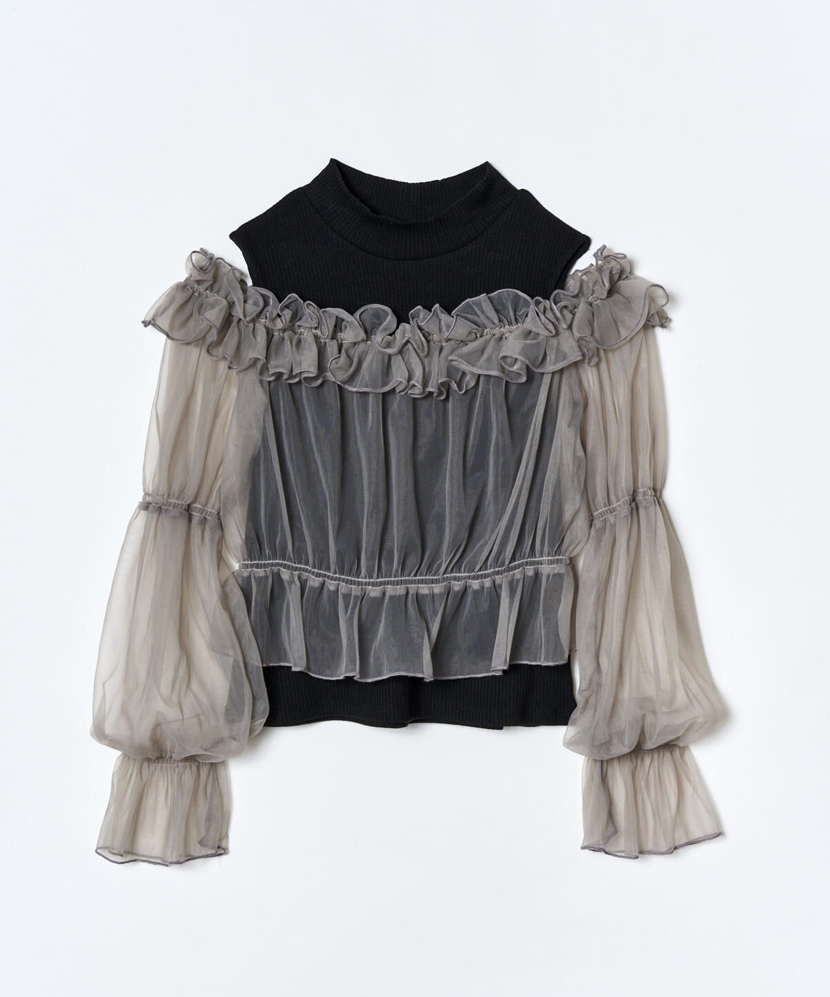 REDYAZEL「チュールドッキングニット」|シャツ・ブラウス|