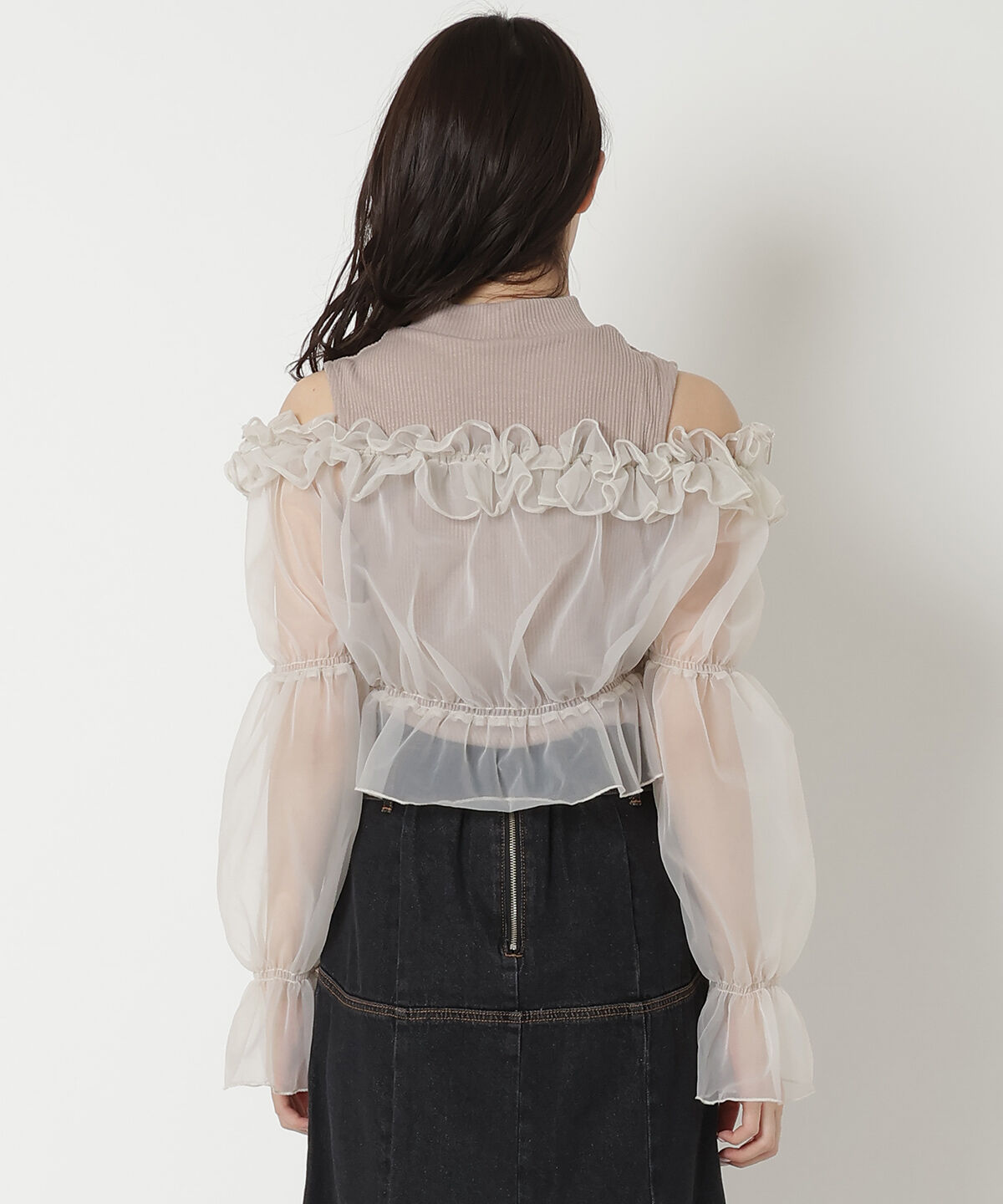 REDYAZEL「チュールドッキングニット」|シャツ・ブラウス|